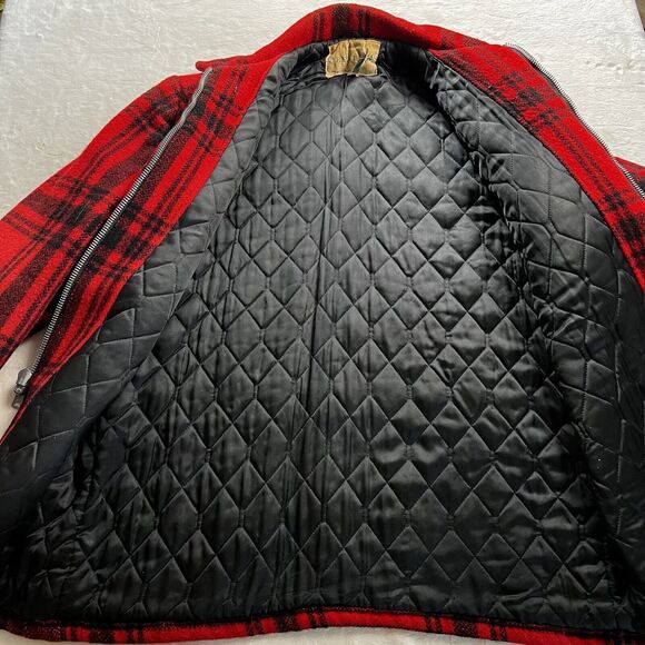 Brent Sportsman Vintage Wool Hunting Coat Jacket Men’s Size Large Red Black - Picture 6 of 14